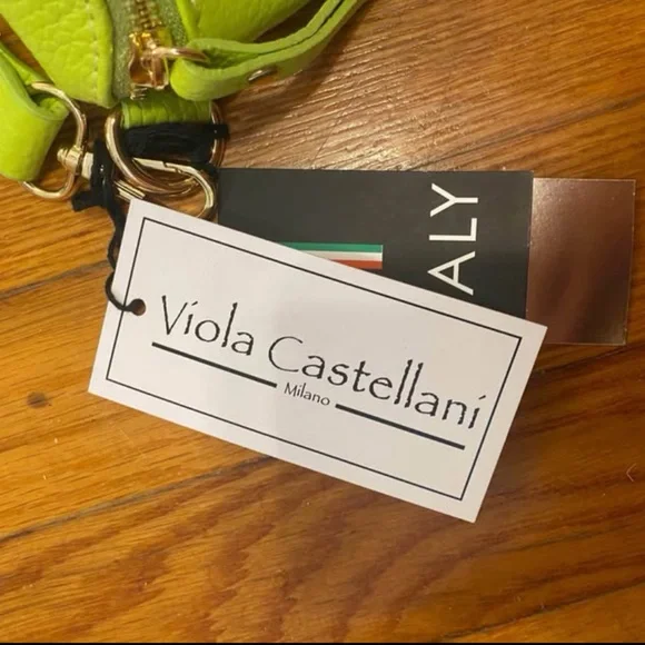 Viola Castellani Neon Green Crossbody Bag - Picture 2 of 2